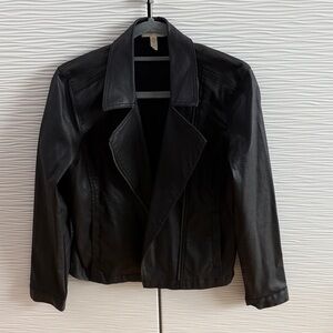 Elieen Fisher Waxed Leather Jacket